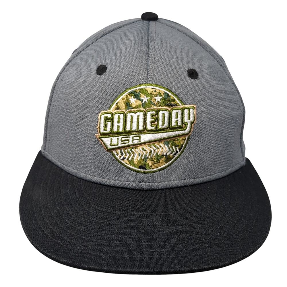 Gameday USA Baseball Cap Gray Size XL Patriotic Camouflage OC Sports Team Green